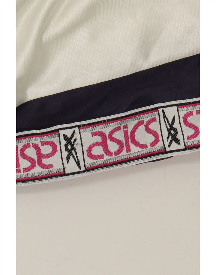 ASICS Mens Tracksuit Trousers Large White Colourblock Vintage Asics and Second-Hand Asics from Messina Hembry 