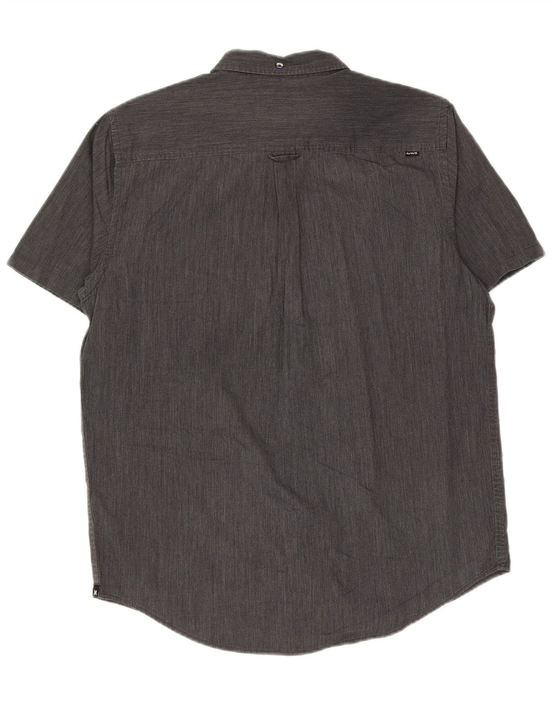 Hurley Mens Short Sleeve Shirt Large Grey Cotton
