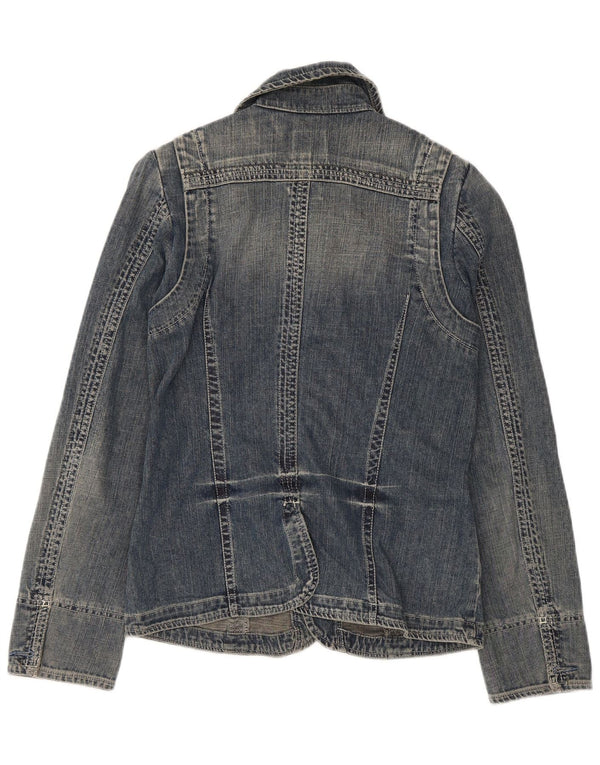 Diesel Womens Denim Jacket UK 12 Medium Blue Cotton