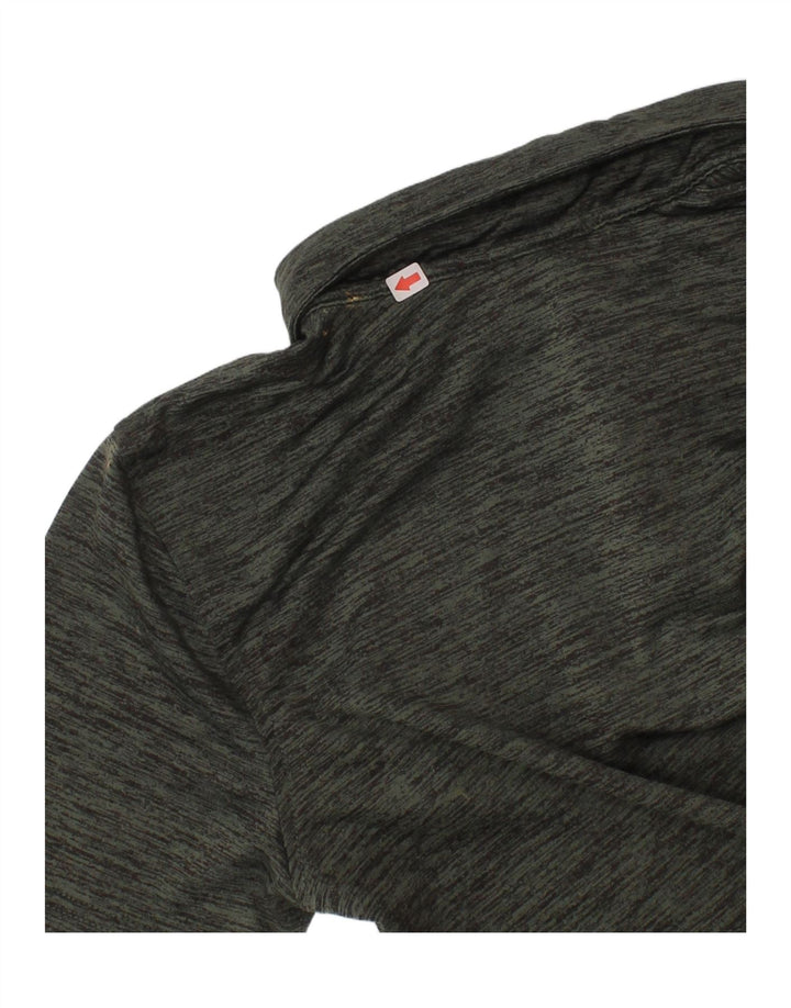 Puma Boys Polo Shirt 7-8 Years Small Green Flecked Polyester