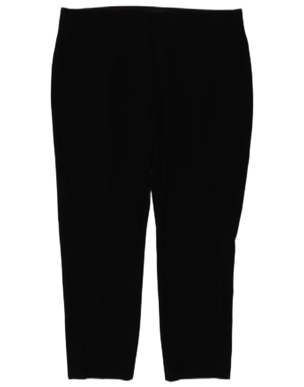 Marks & Spencer Womens Slim Casual Trousers UK 16 Large W36 L26 Black