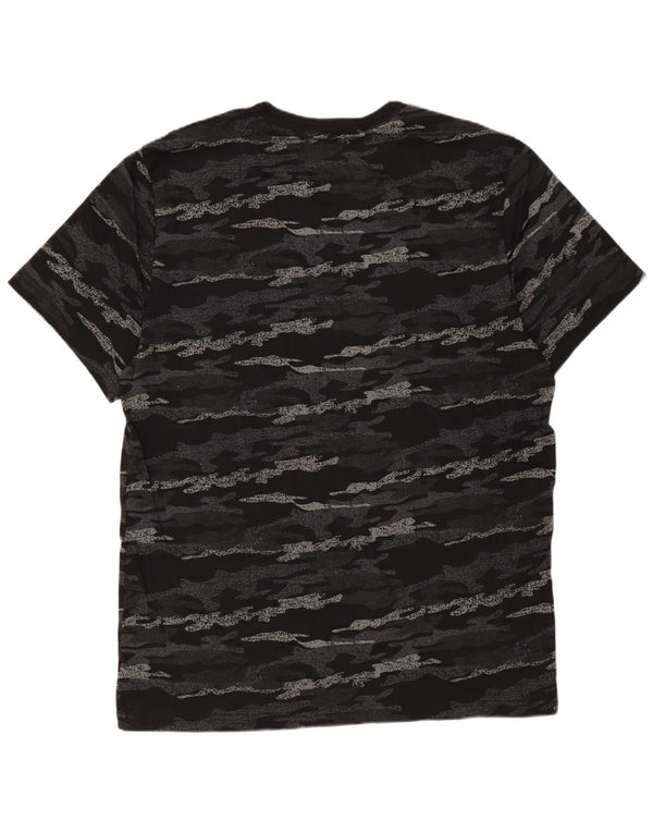 Calvin Klein Mens Graphic T-Shirt Top Medium Black Camouflage Cotton