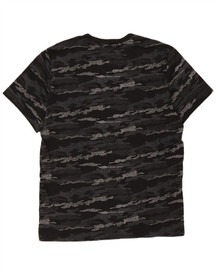 Calvin Klein Mens Graphic T-Shirt Top Medium Black Camouflage Cotton