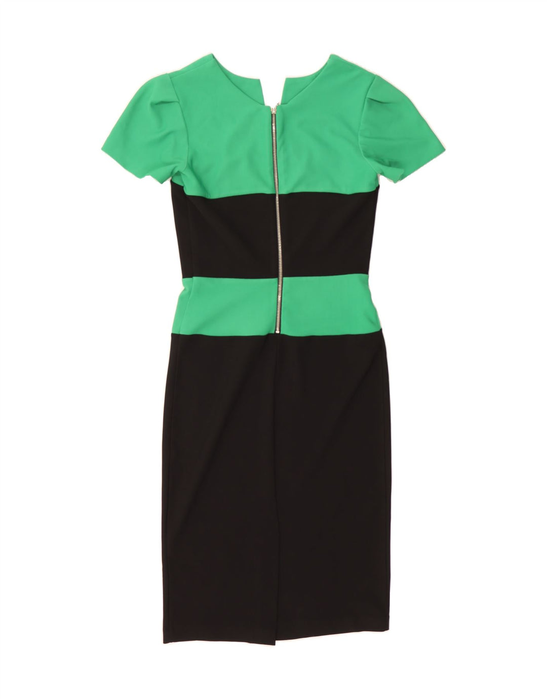 KASH Womens Bodycon Dress UK 10 Small Black Colourblock Polyester Vintage Kash and Second-Hand Kash from Messina Hembry 
