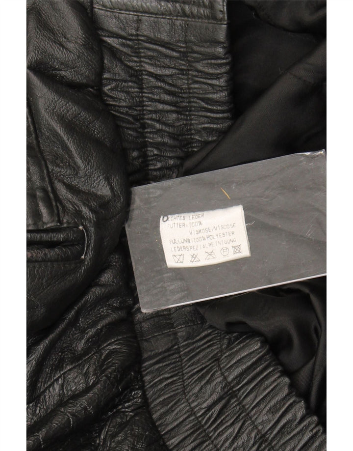 Vintage Mens Leather Jacket UK 44 2XL Black Leather