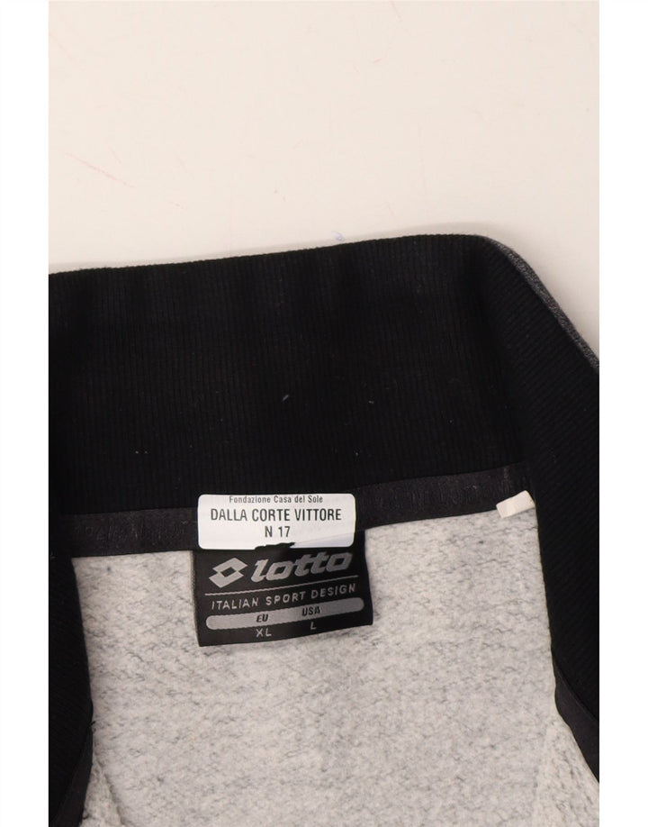 LOTTO Mens Tracksuit Top Jacket Large Grey Colourblock Vintage Lotto and Second-Hand Lotto from Messina Hembry 