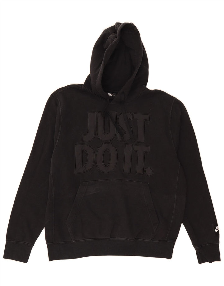 NIKE Womens Oversized Graphic Sweatshirt Jumper UK 14 Medium Black Cotton Vintage Nike and Second-Hand Nike from Messina Hembry 