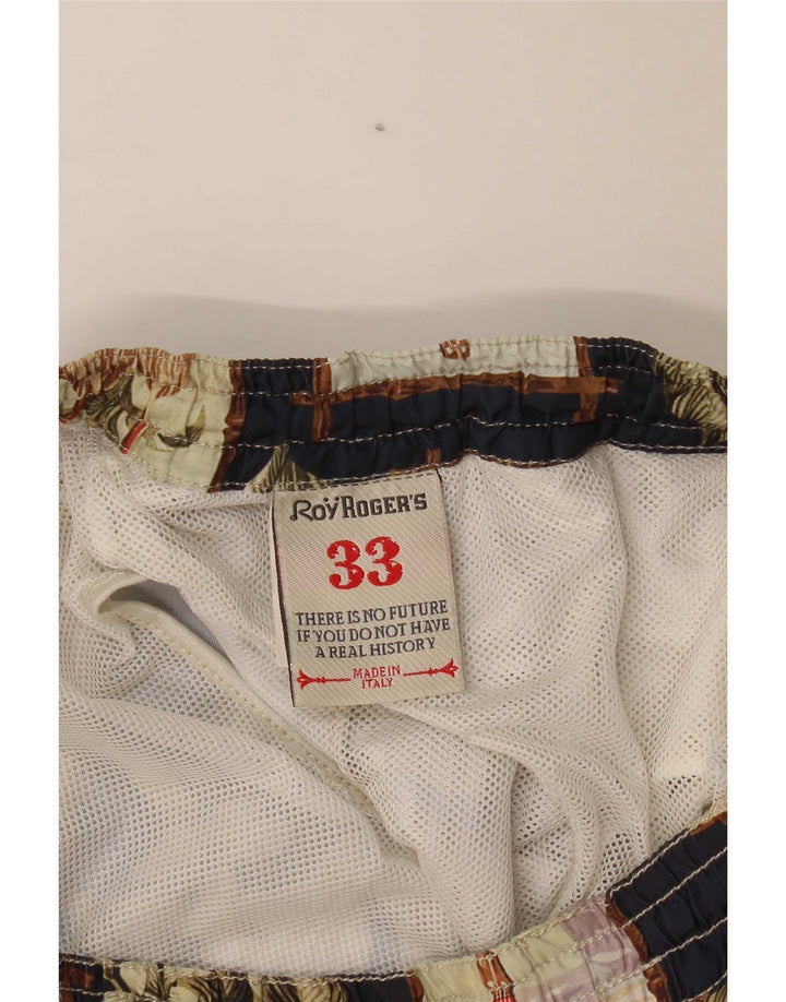 Roy Rogers Mens Hawaiian Swimming Shorts Medium Multicoloured Patchwork