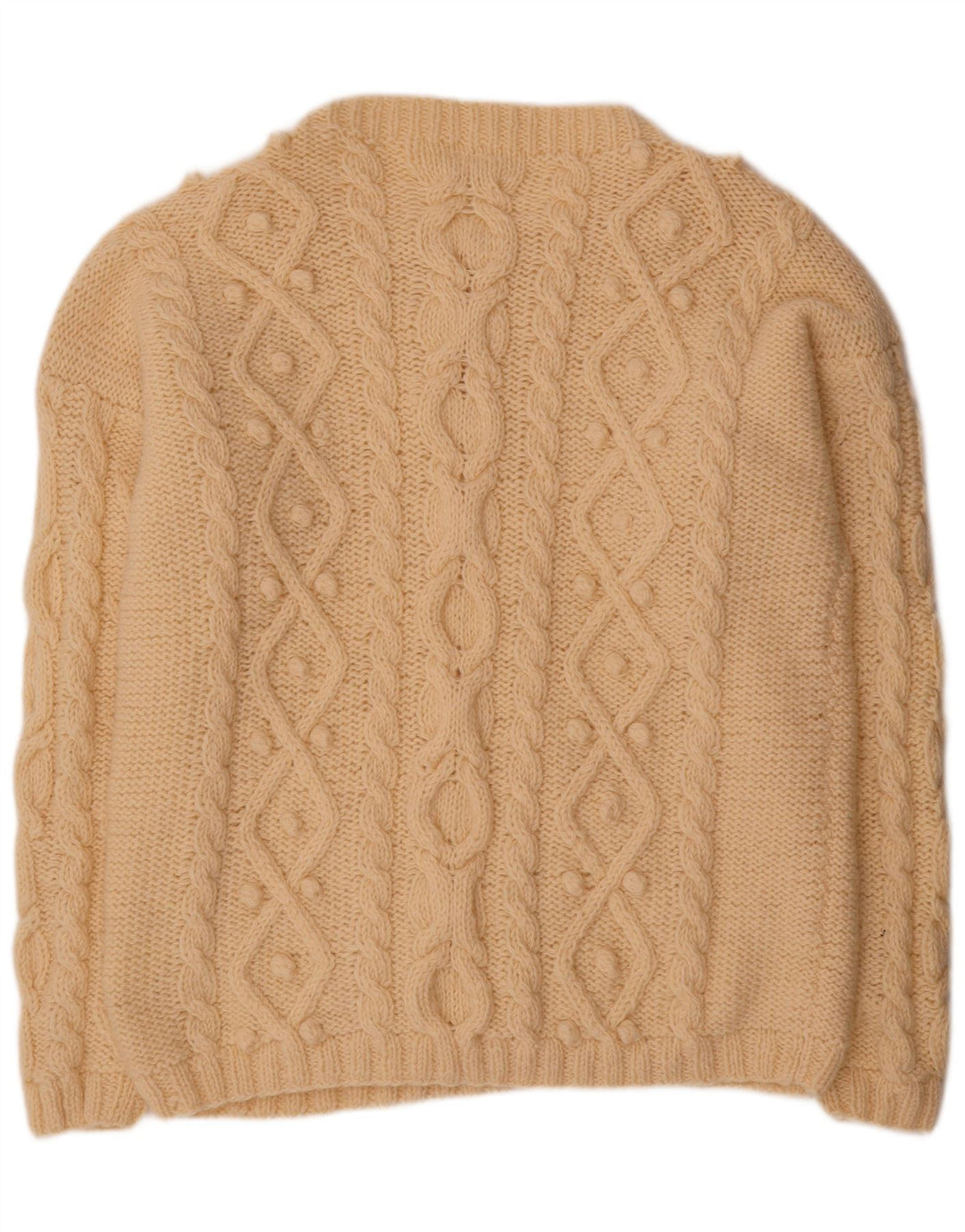 Pachamama Mens Boat Neck Jumper Sweater Large Off White Wool