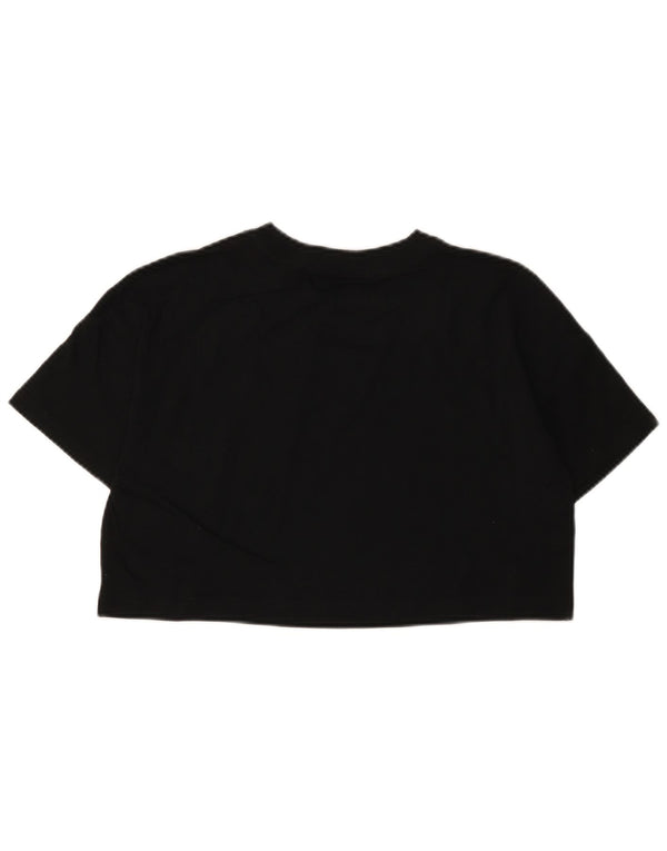 CALVIN KLEIN JEANS Womens Oversized Graphic T-Shirt Top UK 6 XS Black