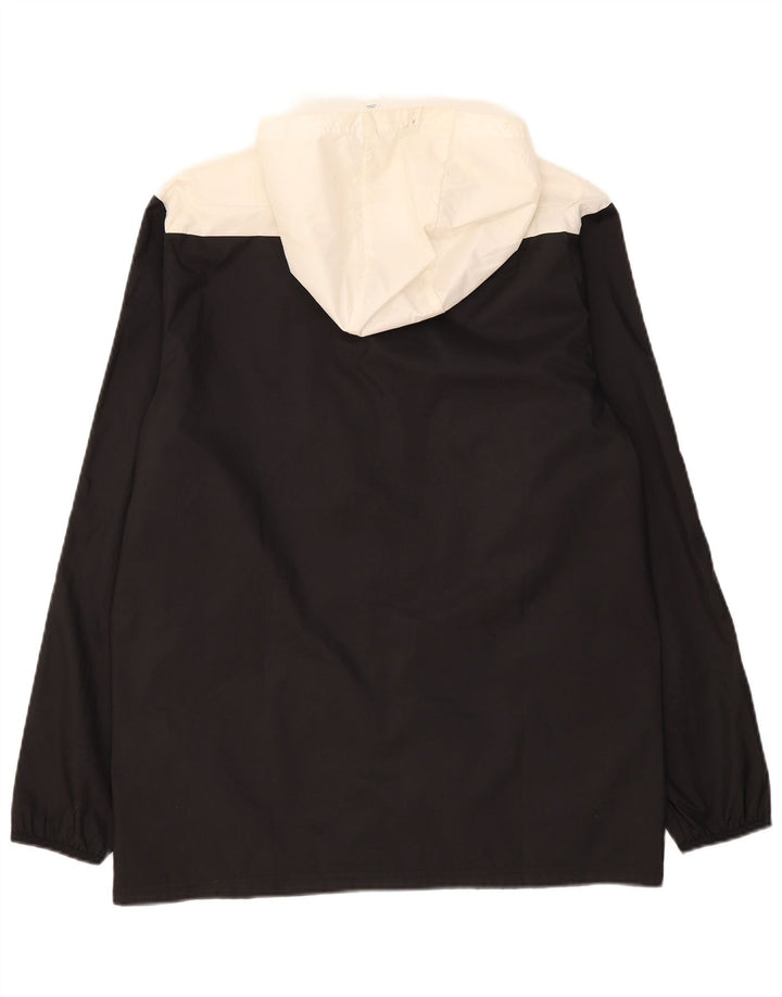 Adidas Mens Hooded Rain Jacket UK 38 Medium Black Colourblock Polyester