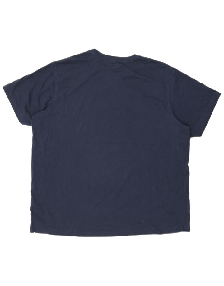 EDDIE BAUER Mens T-Shirt Top 2XL Navy Blue Cotton