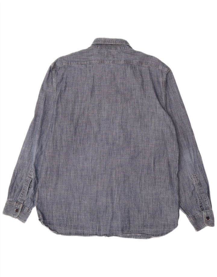 DOCKERS Mens Shirt Large Navy Blue