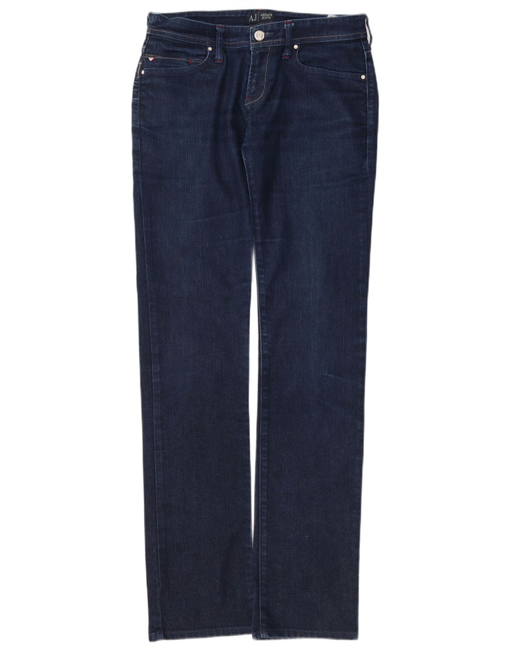 ARMANI Womens Straight Jeans W28 L32 Navy Blue