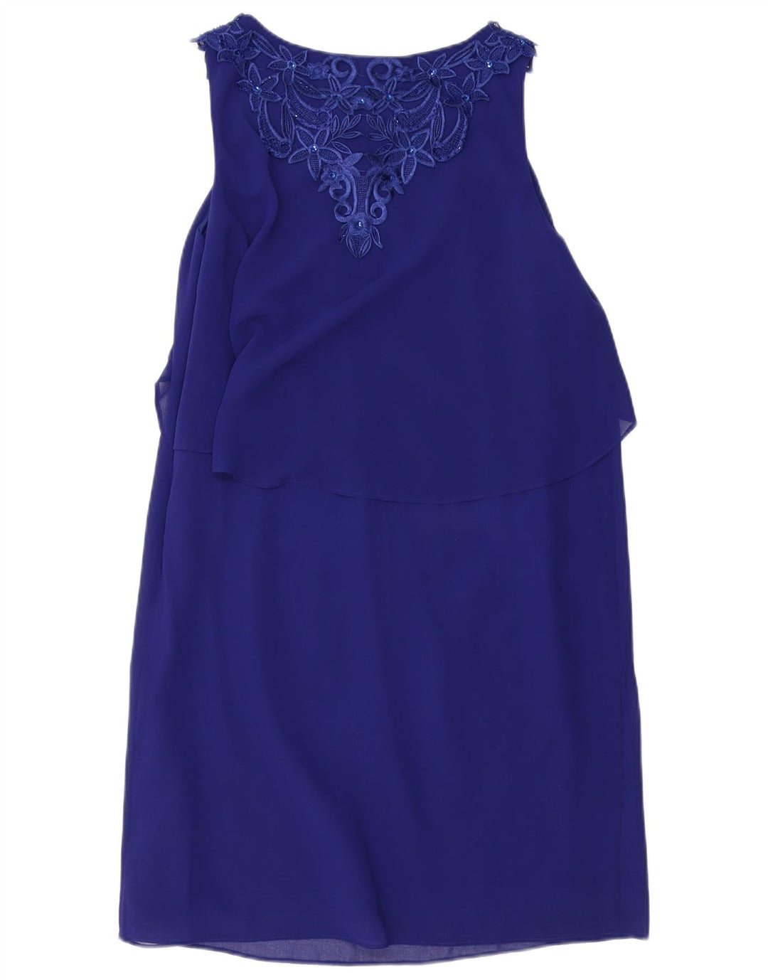 MONSOON Womens Sleeveless Shift Dress UK 10 Small Blue Floral Acetate