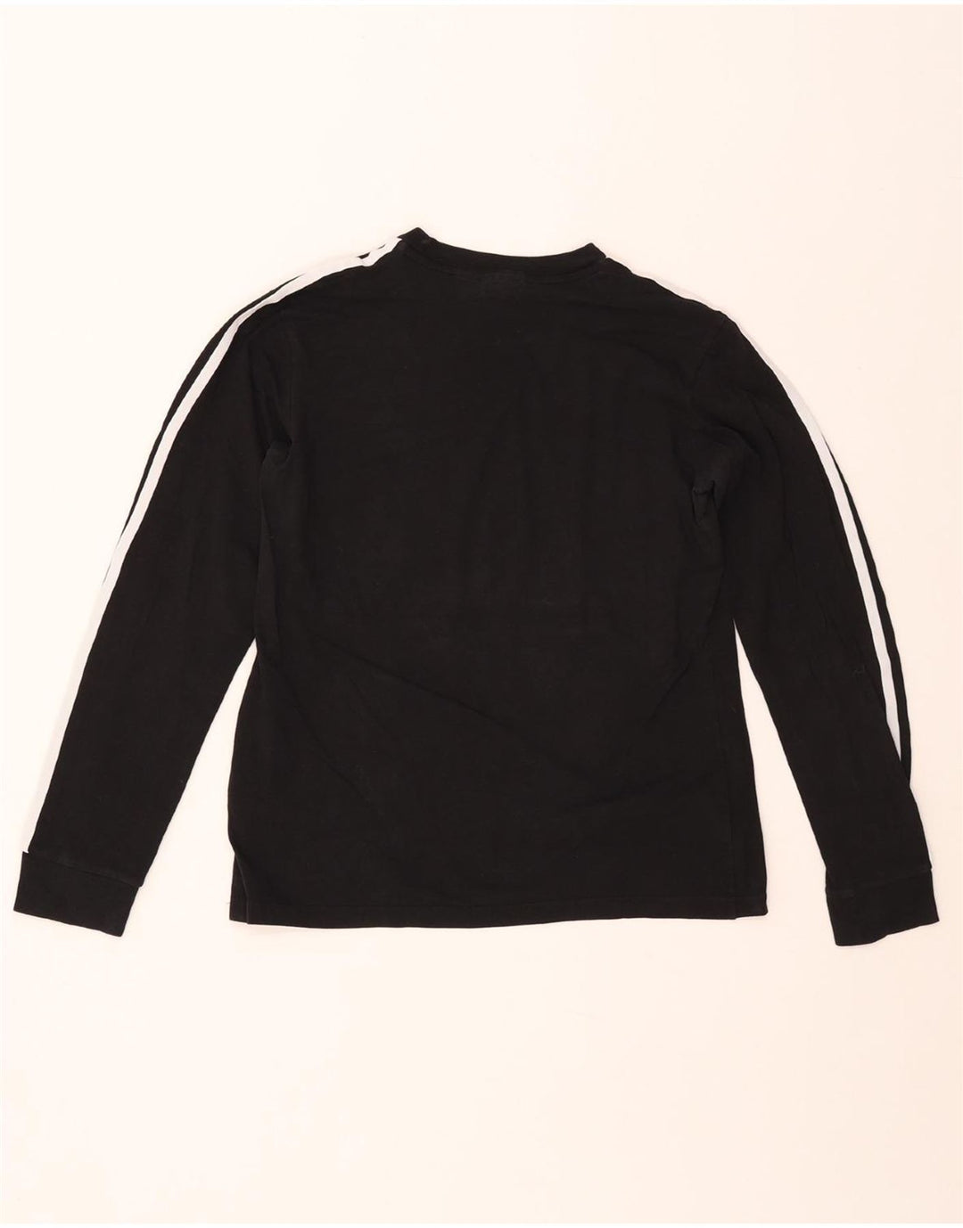 ADIDAS Womens Top Long Sleeve UK 14 Medium Black Cotton