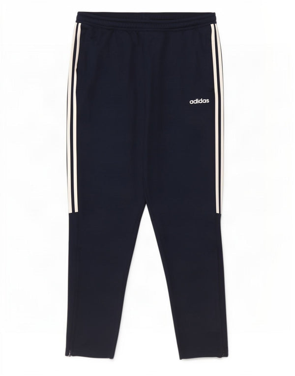 Adidas Mens Aeroready Tracksuit Trousers Medium Navy Blue Polyester