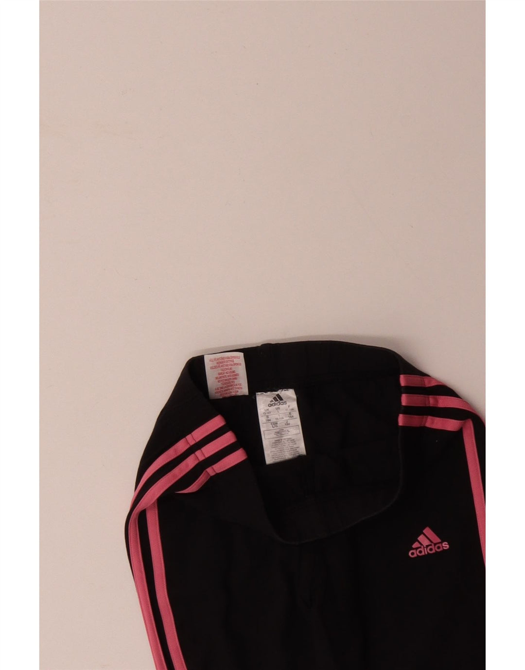 ADIDAS Girls Tracksuit Trousers 13-14 Years  Black Cotton
