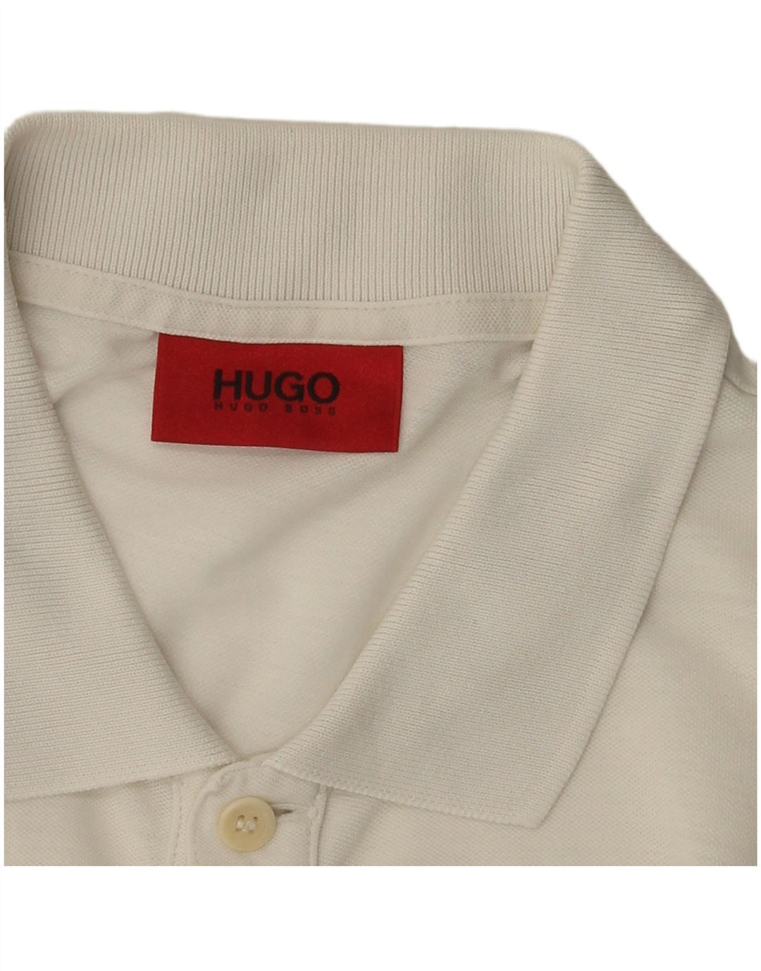 Hugo Boss Mens Polo Shirt Small White Cotton