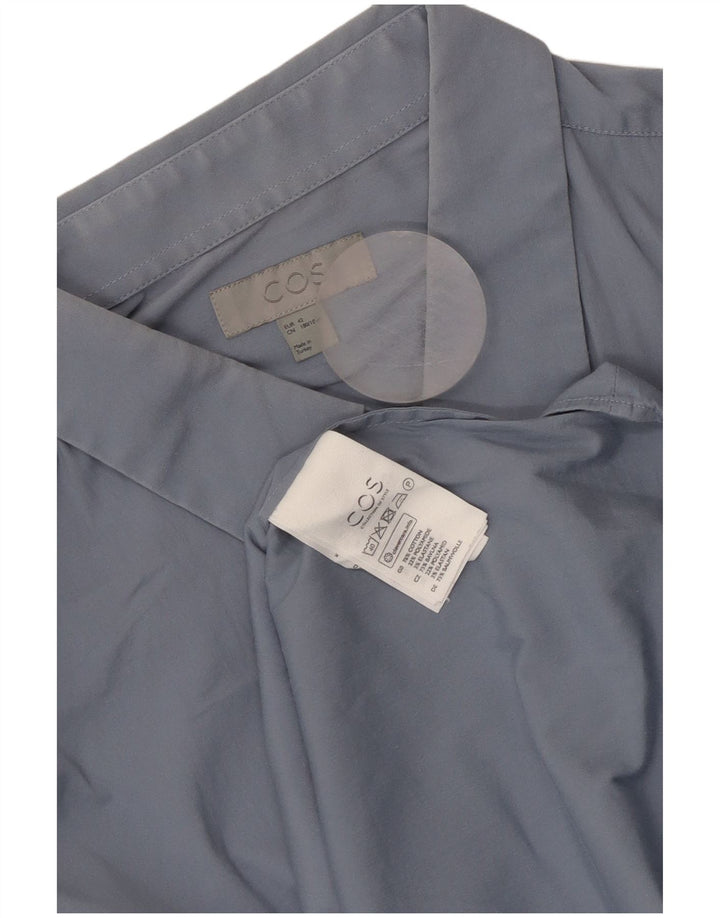 Cos Mens Shirt Size 42 Large Blue Cotton