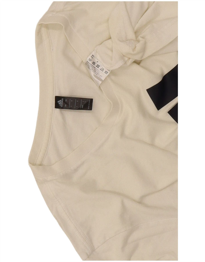 Adidas Mens Graphic T-Shirt Top Medium White