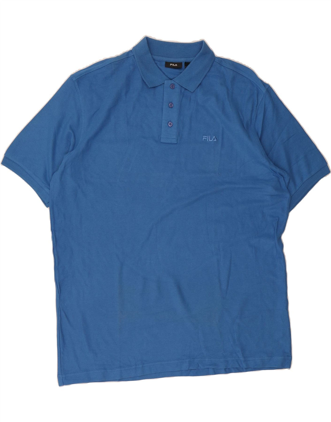 FILA Mens Polo Shirt 2XL Blue Cotton Vintage Fila and Second-Hand Fila from Messina Hembry 