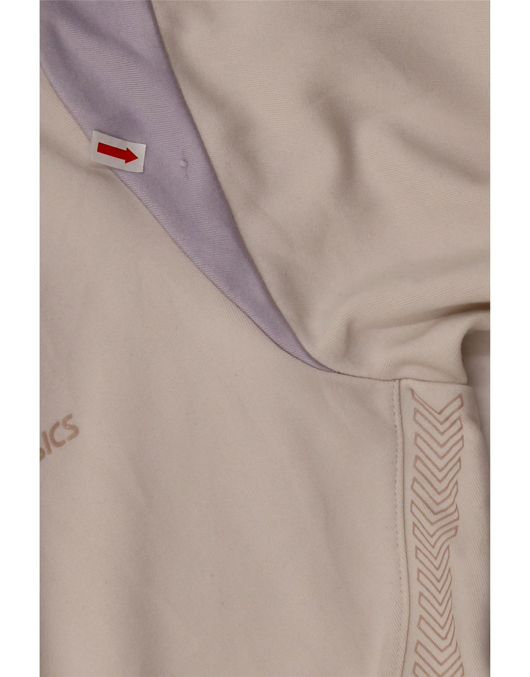 ASICS Womens Tracksuit Top Jacket UK 14 Medium White Colourblock