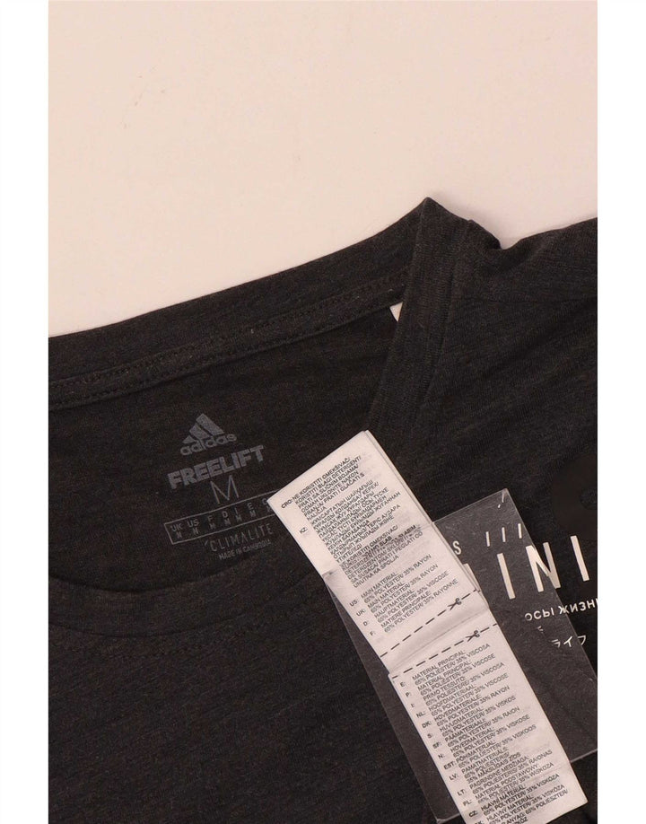 Adidas Mens Climalite Graphic T-Shirt Top Medium Grey Polyester