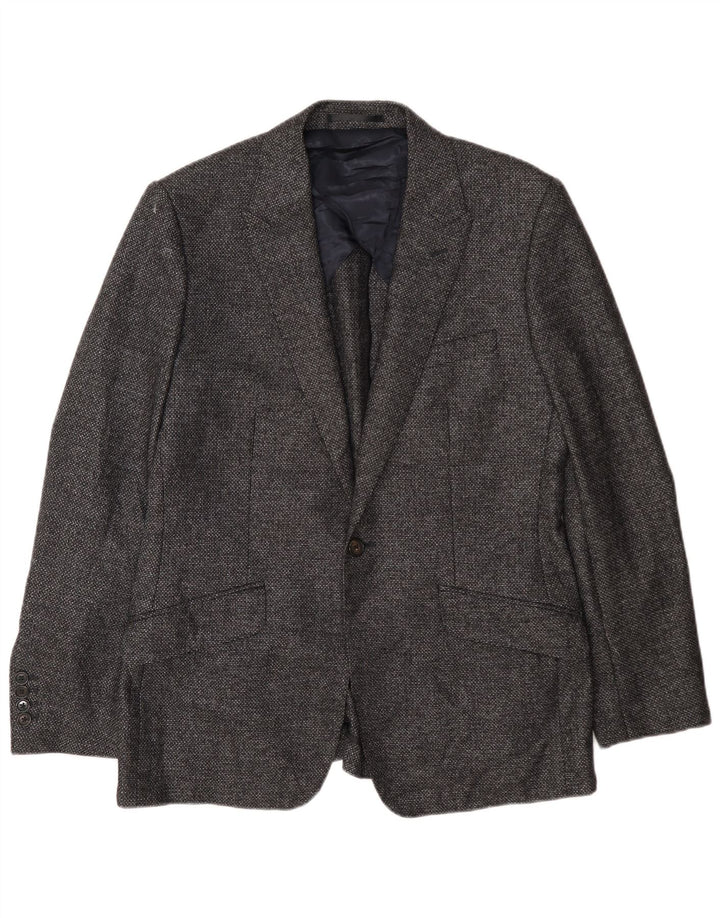 Reiss Mens 1 Button Blazer Jacket UK 36 Small Navy Blue