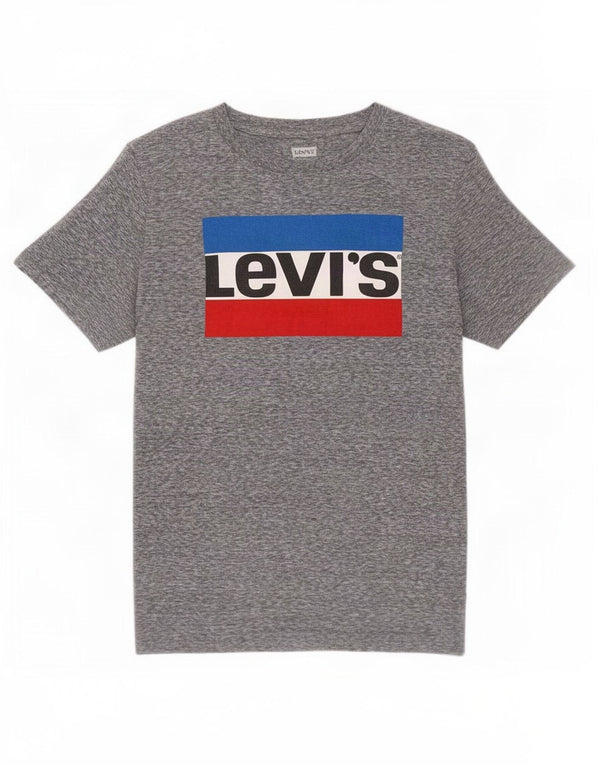 Levi's Boys Graphic T-Shirt Top 13-14 Years XL Grey Flecked Cotton