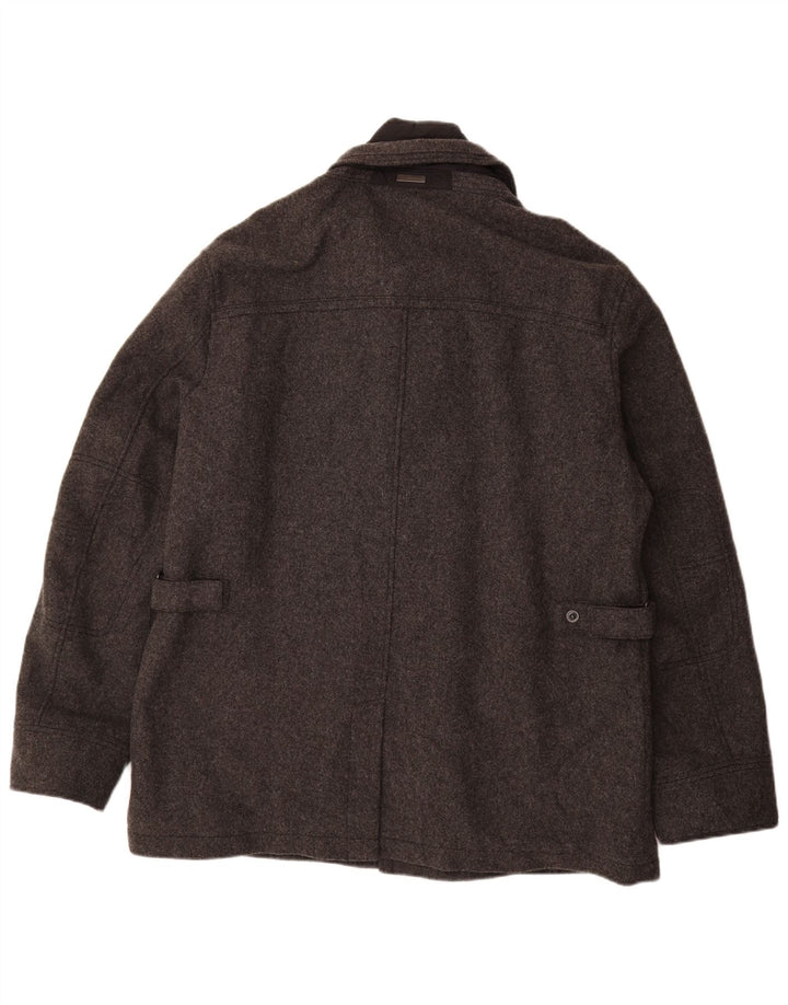 CALAMAR Mens Utility Jacket IT 56 3XL Grey Wool