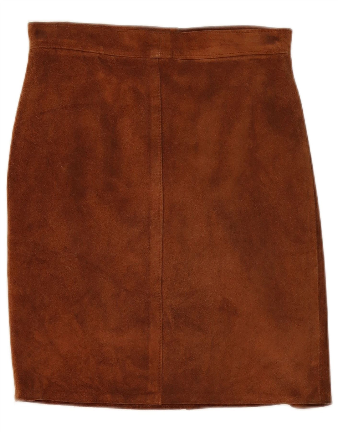 Vintage Womens Suede Skirt Small W27 Brown Leather
