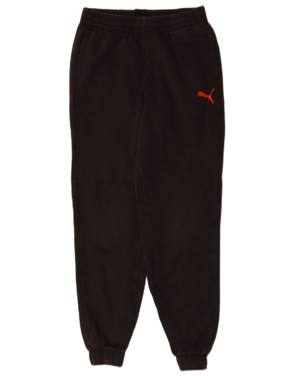 Puma Boys Tracksuit Trousers Joggers 13-14 Years Black Cotton