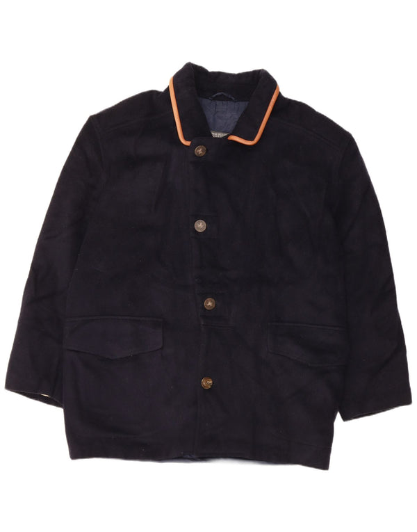 Maurizio Baldassari Mens Overcoat UK 40 Large Navy Blue