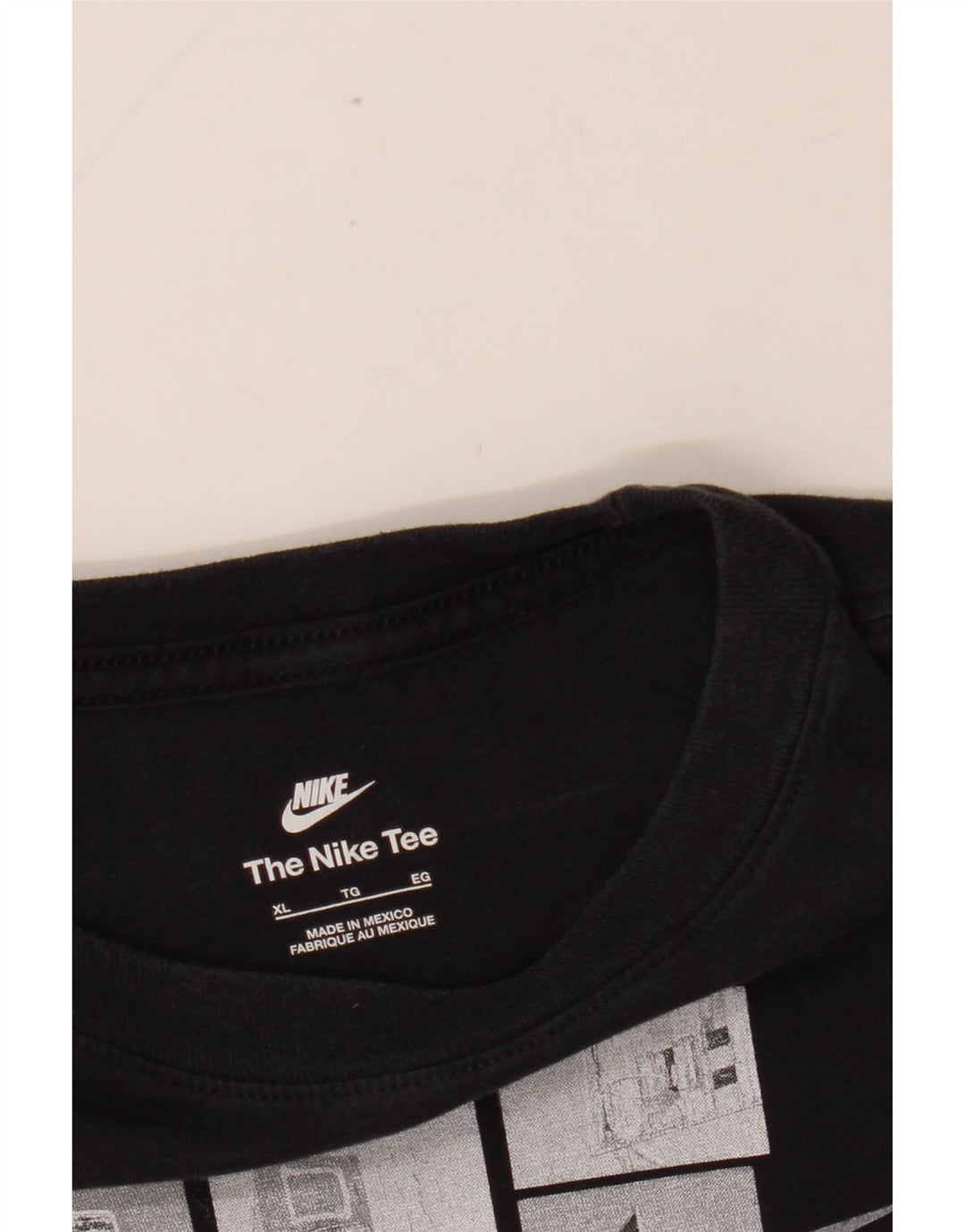 NIKE Womens Graphic T-Shirt Top UK 18 XL Black