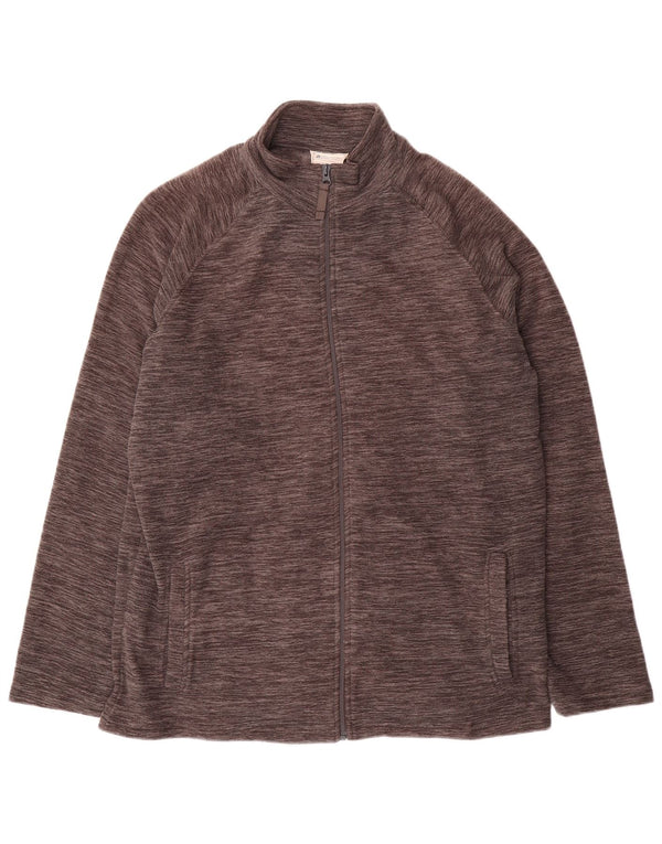 Mountain Warehouse Mens Loose Fit Fleece Jacket UK 40 Large Grey Flecked