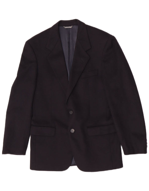 Urbis Mens 2 Button Blazer Jacket IT 46 Small Navy Blue Wool