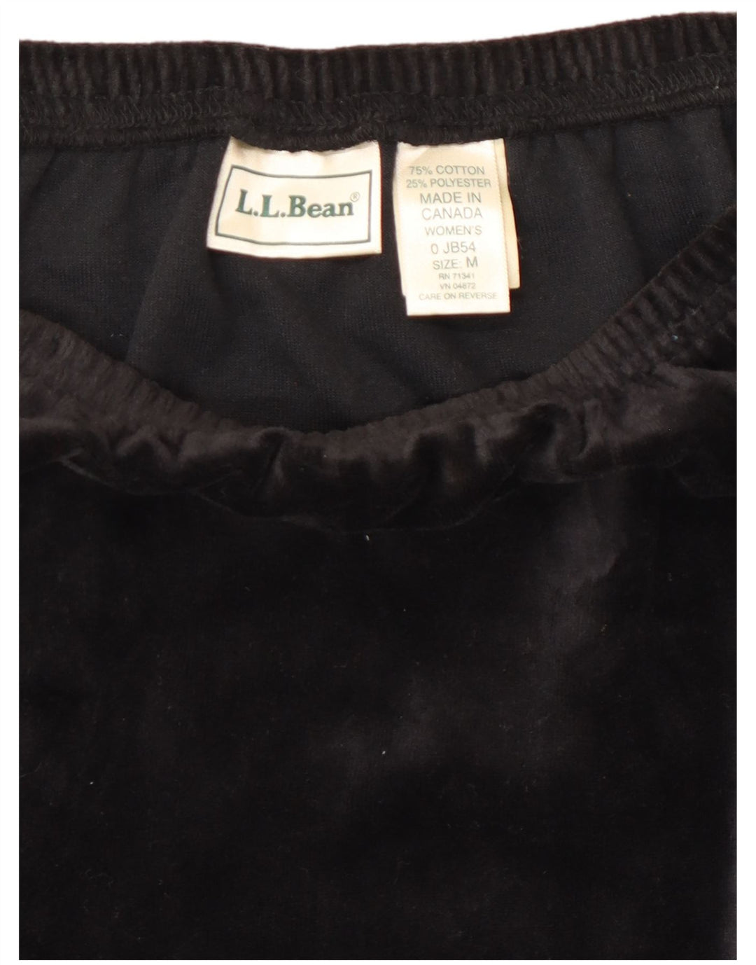 L.L.BEAN Womens Velvet A-Line Skirt Medium W28 Black Cotton