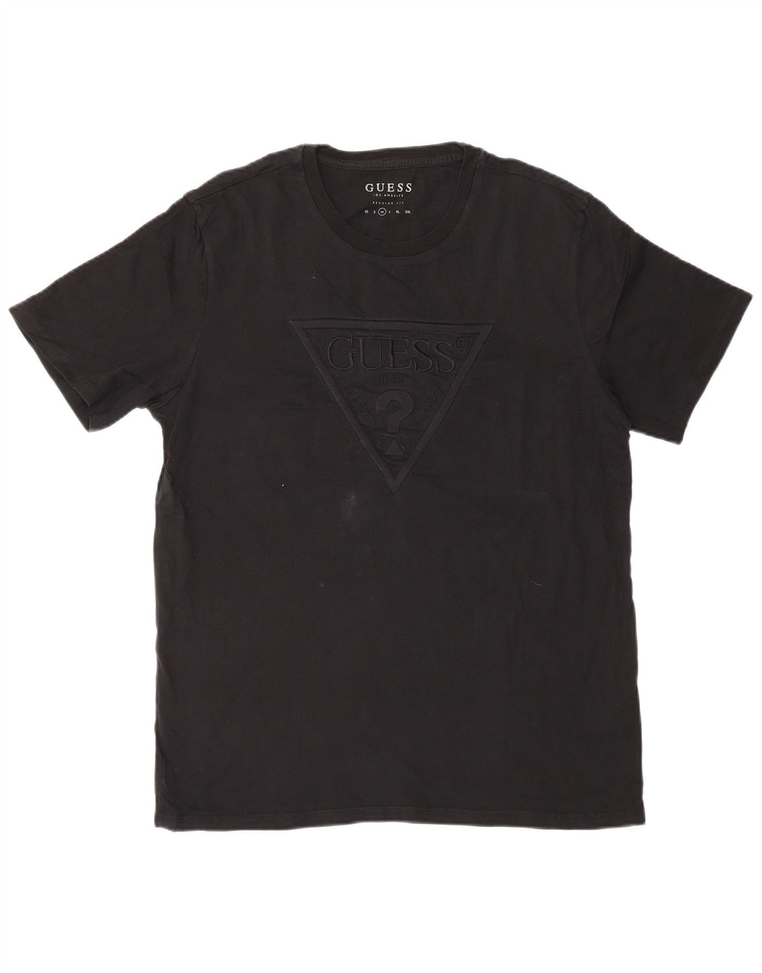Guess Mens Graphic T-Shirt Top Medium Black Cotton