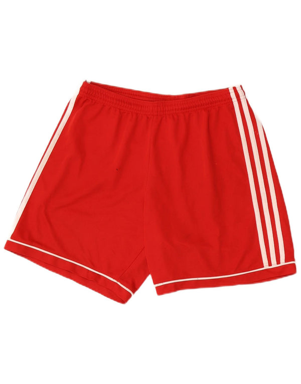 Adidas Mens Graphic Regular Sport Shorts Medium Red Polyester Sports