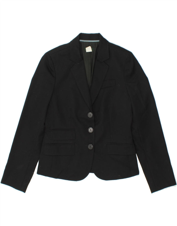 J. CREW Womens 3 Button Blazer Jacket US 4 Small Black Wool Vintage J. Crew and Second-Hand J. Crew from Messina Hembry 