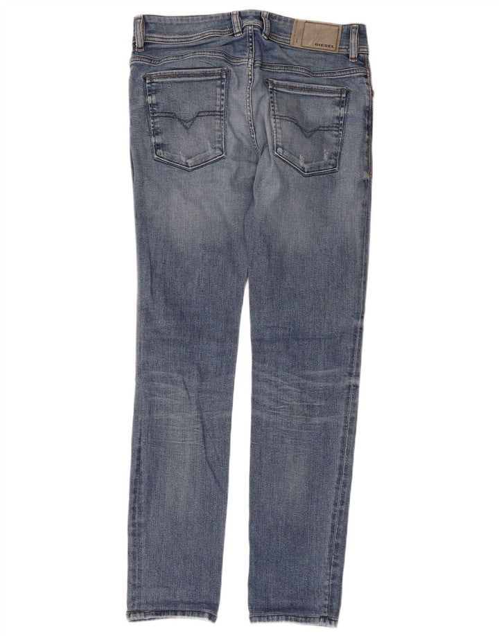 DIESEL Womens Distressed Slim Jeans W29 L29 Blue Cotton