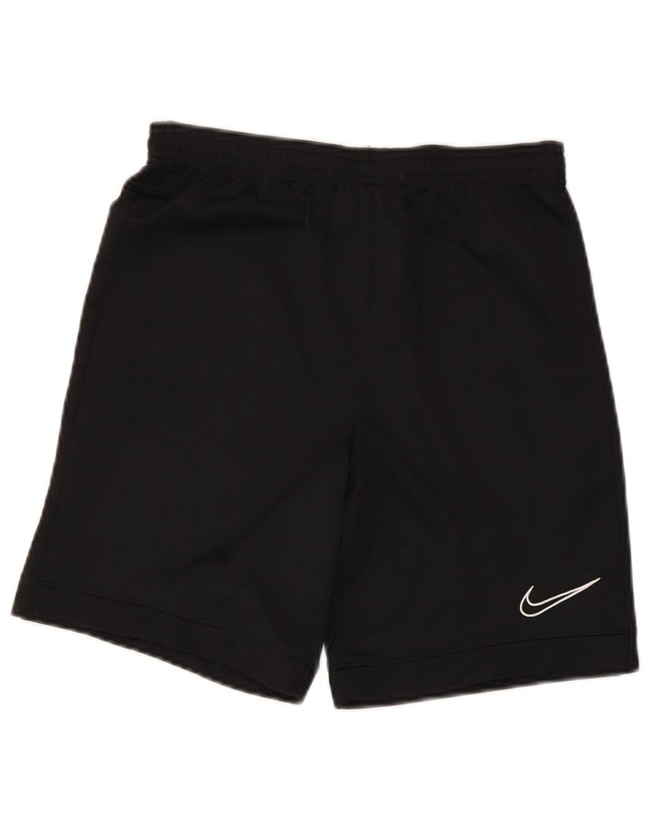 NIKE Boys Dri Fit Sport Shorts 12-13 Years Large Black Polyester