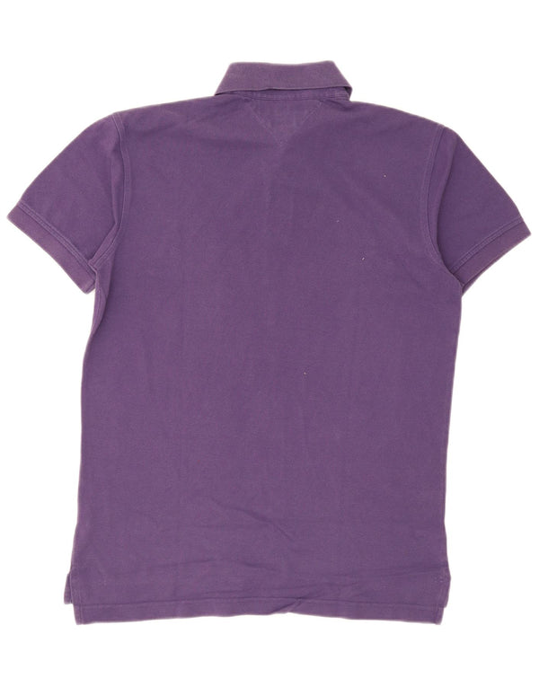 Tommy Hilfiger Mens Polo Shirt Medium Purple Cotton