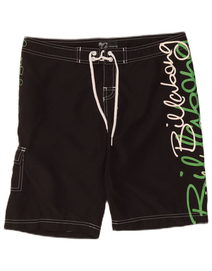 Billabong Mens Graphic Swimming Shorts Medium  Black Polyester