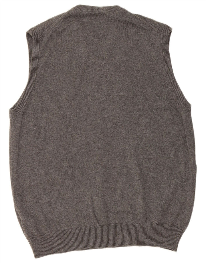 Marks & Spencer Mens Regular Fit Vest Tank Top Medium Grey Cotton