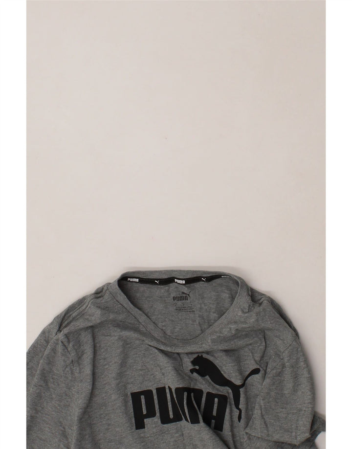 PUMA Mens Graphic T-Shirt Top Small Grey Cotton Vintage Puma and Second-Hand Puma from Messina Hembry 