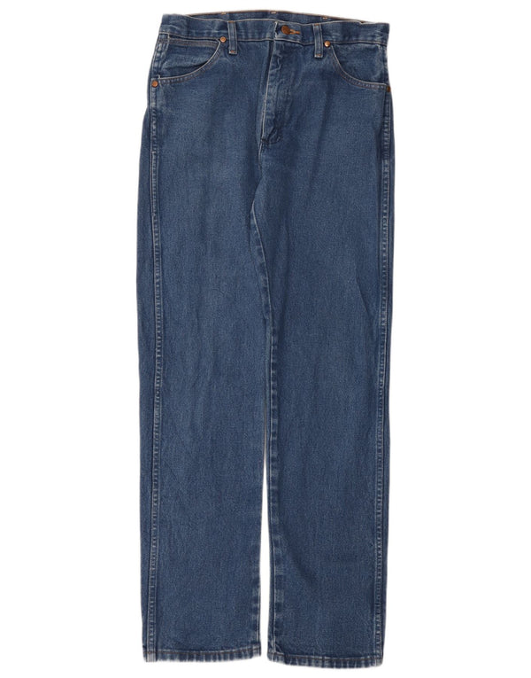 Wrangler Mens Straight Jeans W32 L34 Blue Cotton