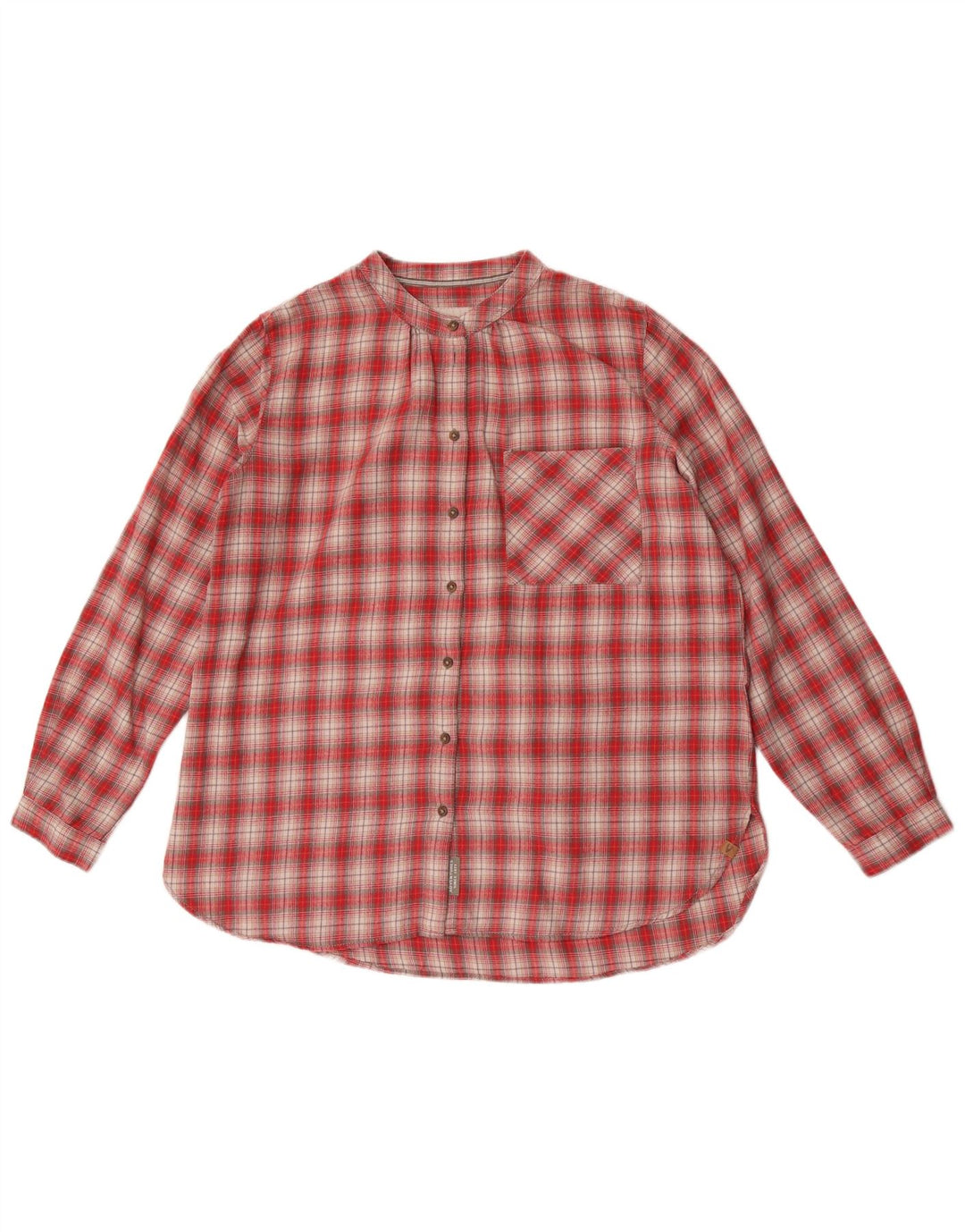 Camel Active Womens Flannel Shirt UK 14 Medium Red Check Cotton