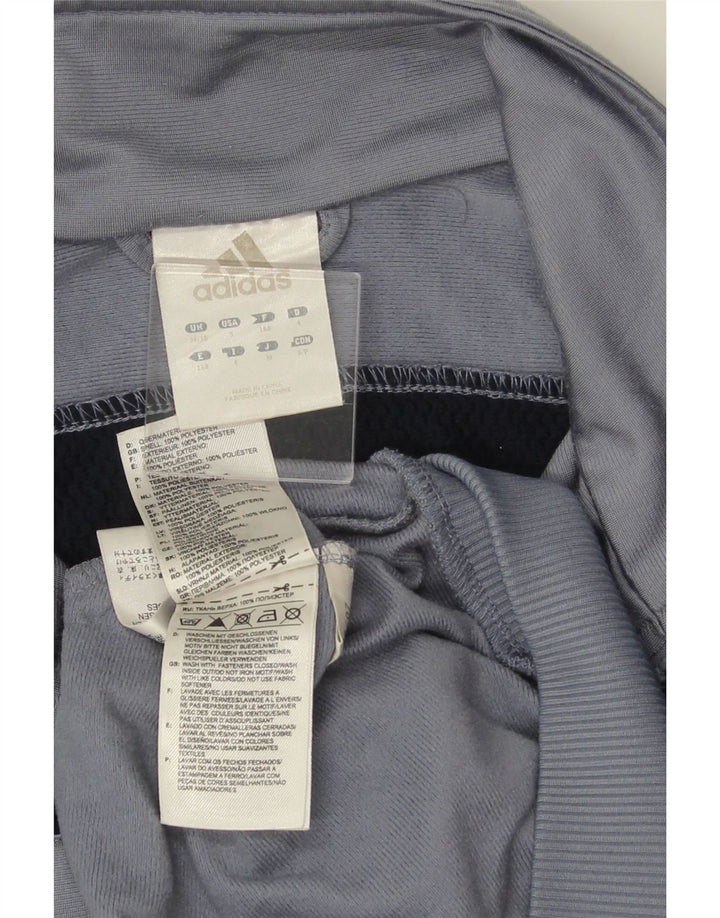 ADIDAS Mens Graphic Tracksuit Top Jacket UK 36/38 Small Grey Colourblock